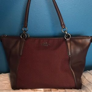 Coach AVA fabric and leather tote